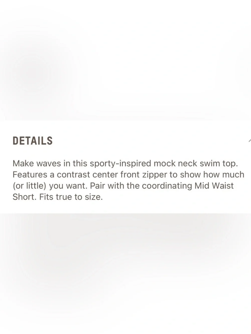 SKIMS Mock Neck Zip Up Swim Top